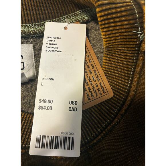 BDG L Cropped Boxy Short Sleeve Sweater Distressed Effortless Grunge Streetwear - Picture 5 of 7